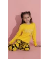 Karakter Baskılı Çocuk Takım Sarı