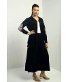 Nakışlı Oversize Pantolon Etek Gomleklı Takım Siyah