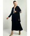 Nakışlı Oversize Pantolon Etek Gomleklı Takım Siyah