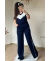 Ön Piramıt Taşlı Takım Lacıvert