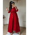 Bel Bağcıklı Tunık Takım Kırmızı