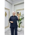 Müslin Pantolon Takım Siyah