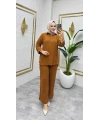 Müslin Pantolon Takım Taba