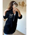 Pullu Kelebek Pelus Mont Siyah