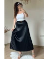 Spor Pileli Etek Siyah