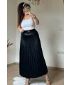 Spor Pileli Etek Siyah