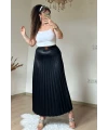 Spor Pileli Etek Siyah