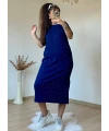 Taşlı Elbise Lacivert