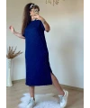 Taşlı Elbise Lacivert