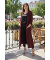 Uzun Salaş Hırka Bordo