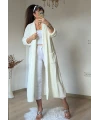 Uzun Salaş Hırka Krem