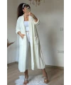 Uzun Salaş Hırka Krem