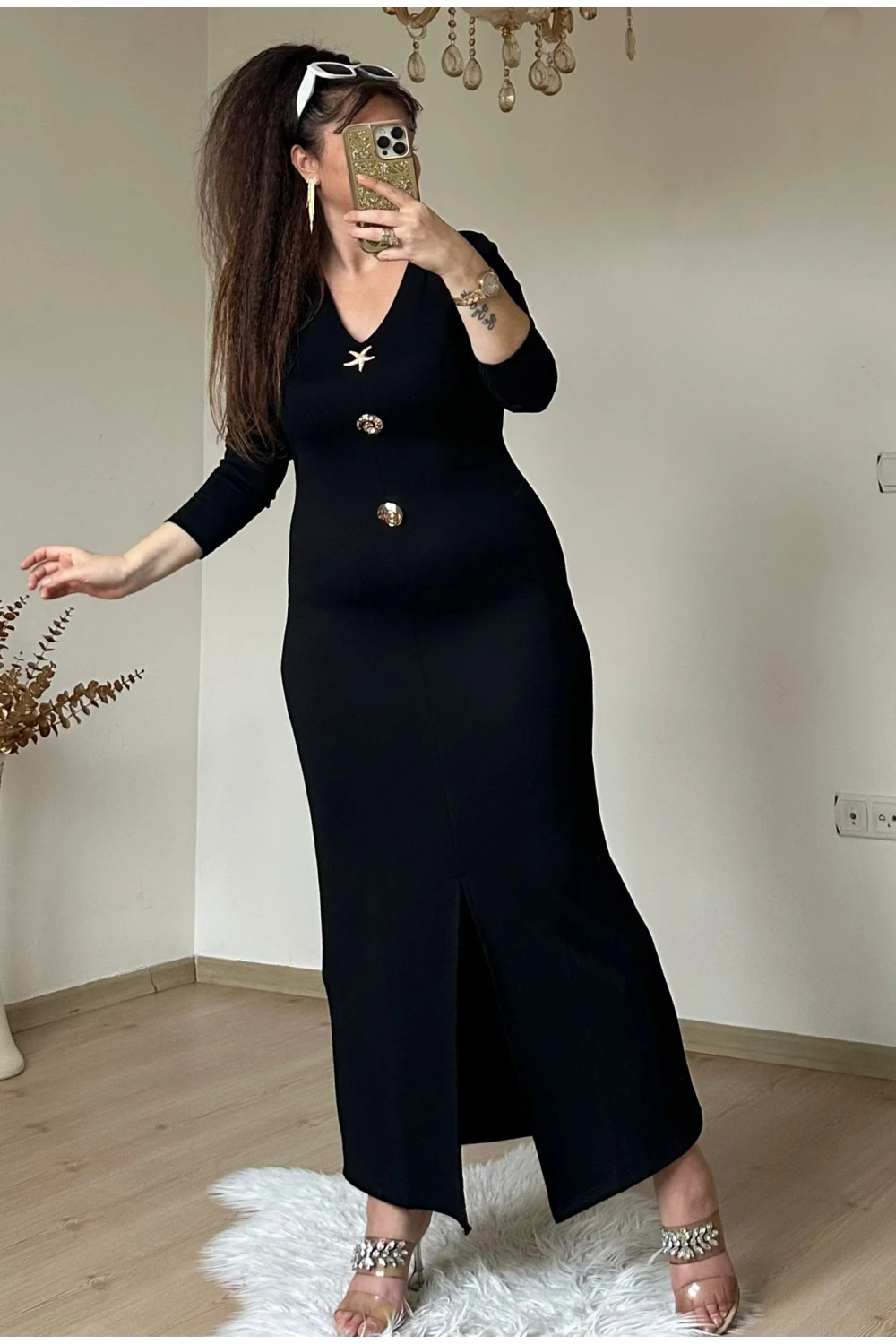 Deniz Yıldızı Elbıse Siyah