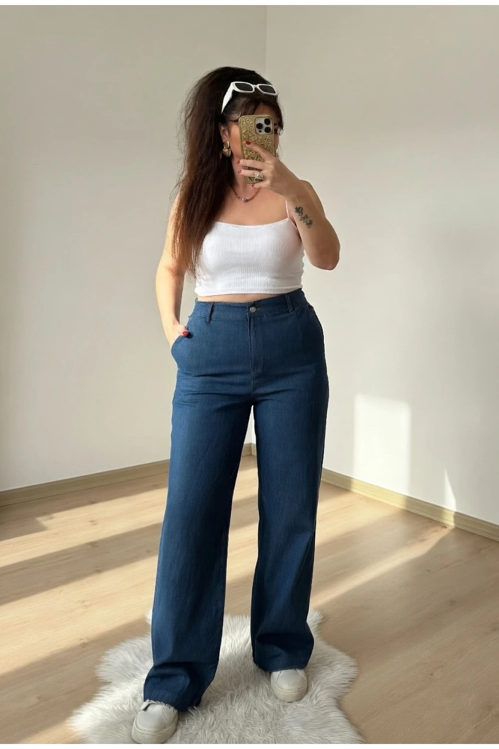 Bel Kemerli Kot Pantalon