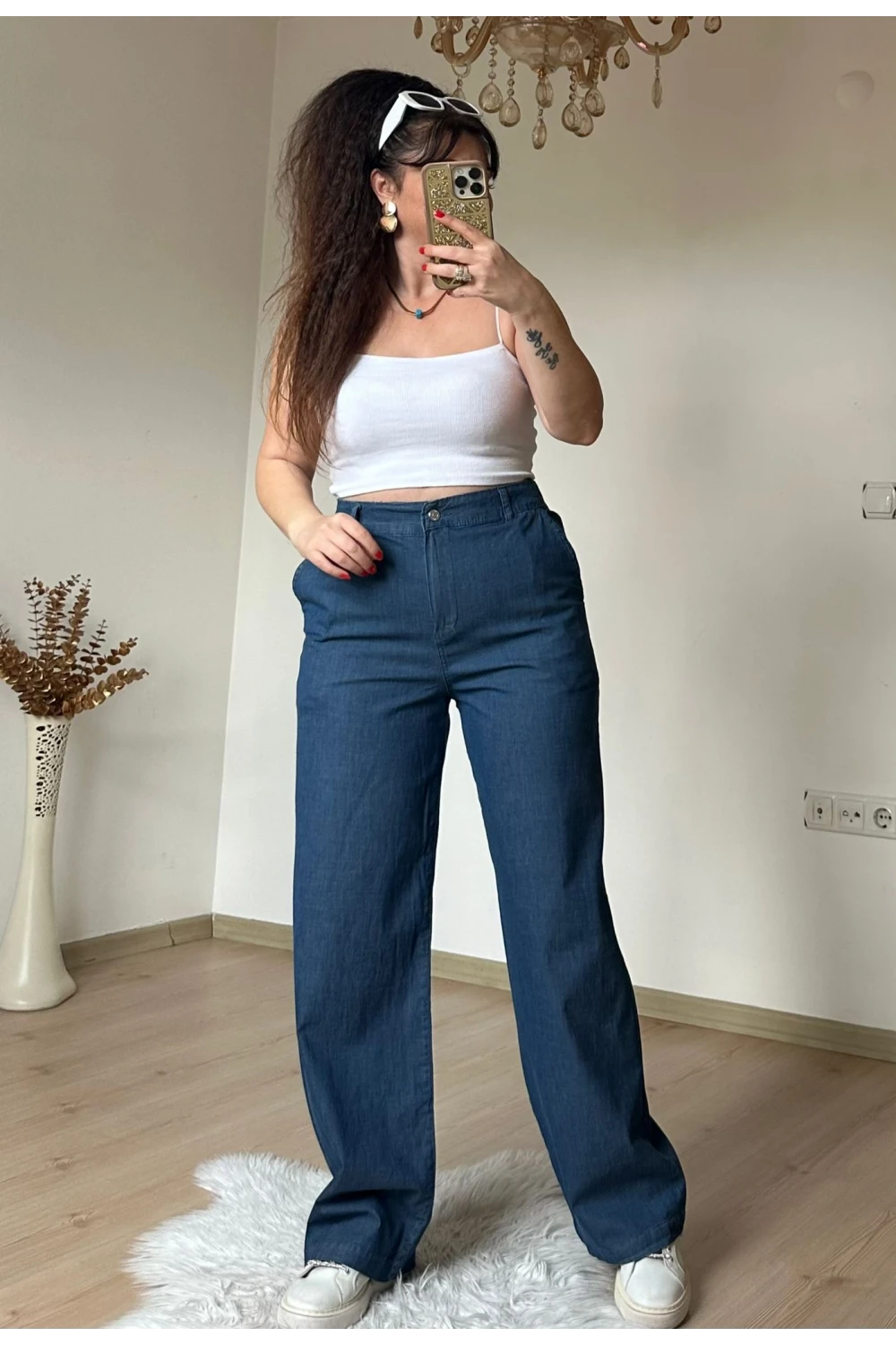 Bel Kemerli Kot Pantalon