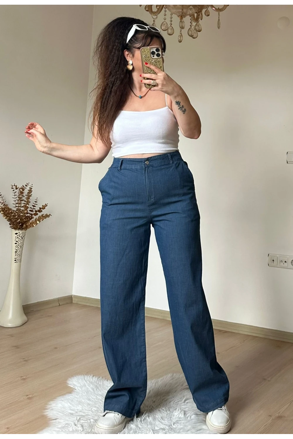 Bel Kemerli Kot Pantalon