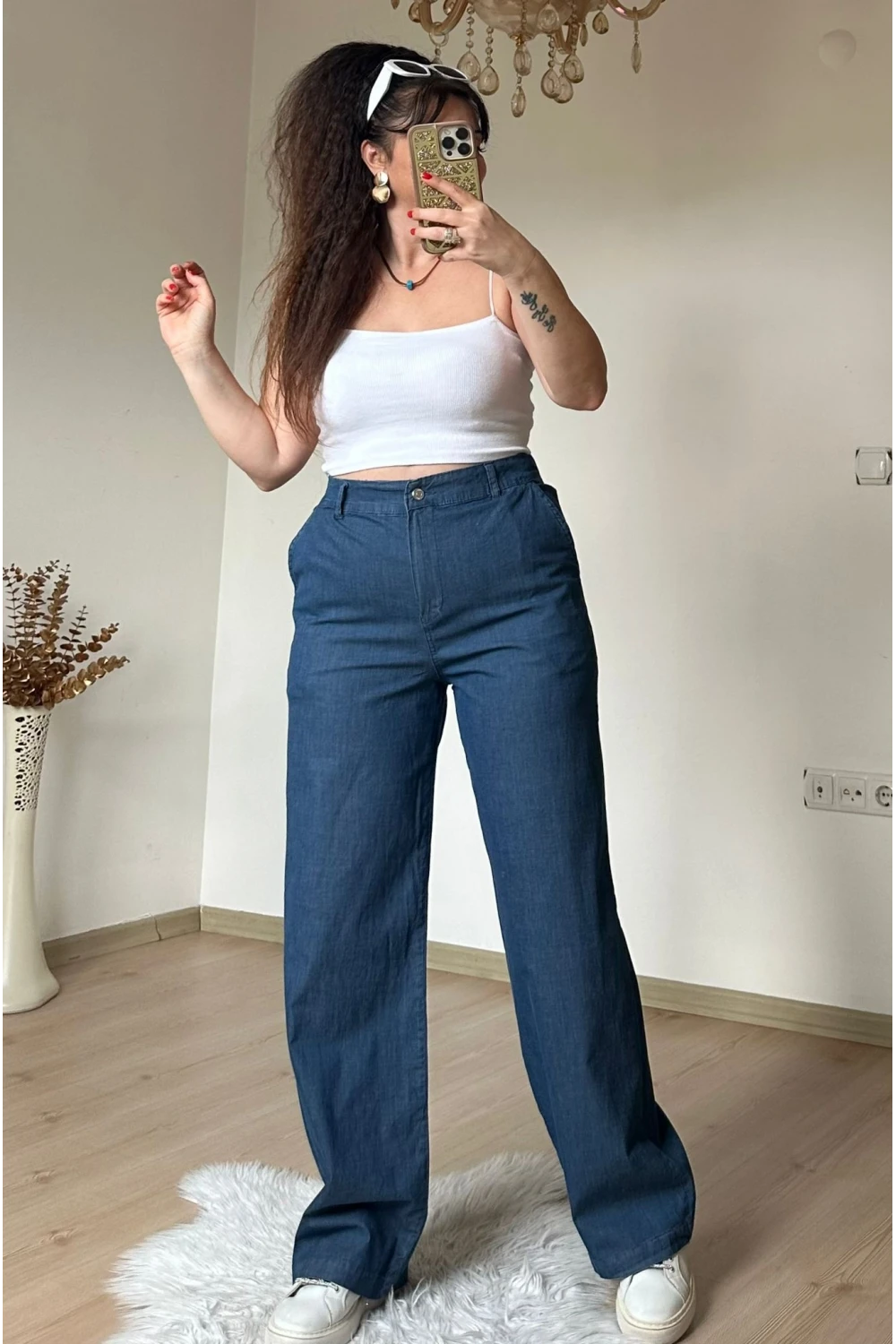 Bel Kemerli Kot Pantalon
