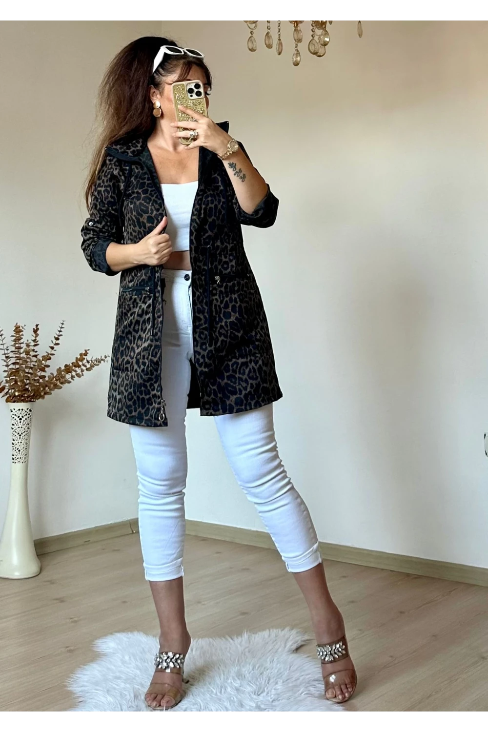 Leopar Mevsımlık Trençkot