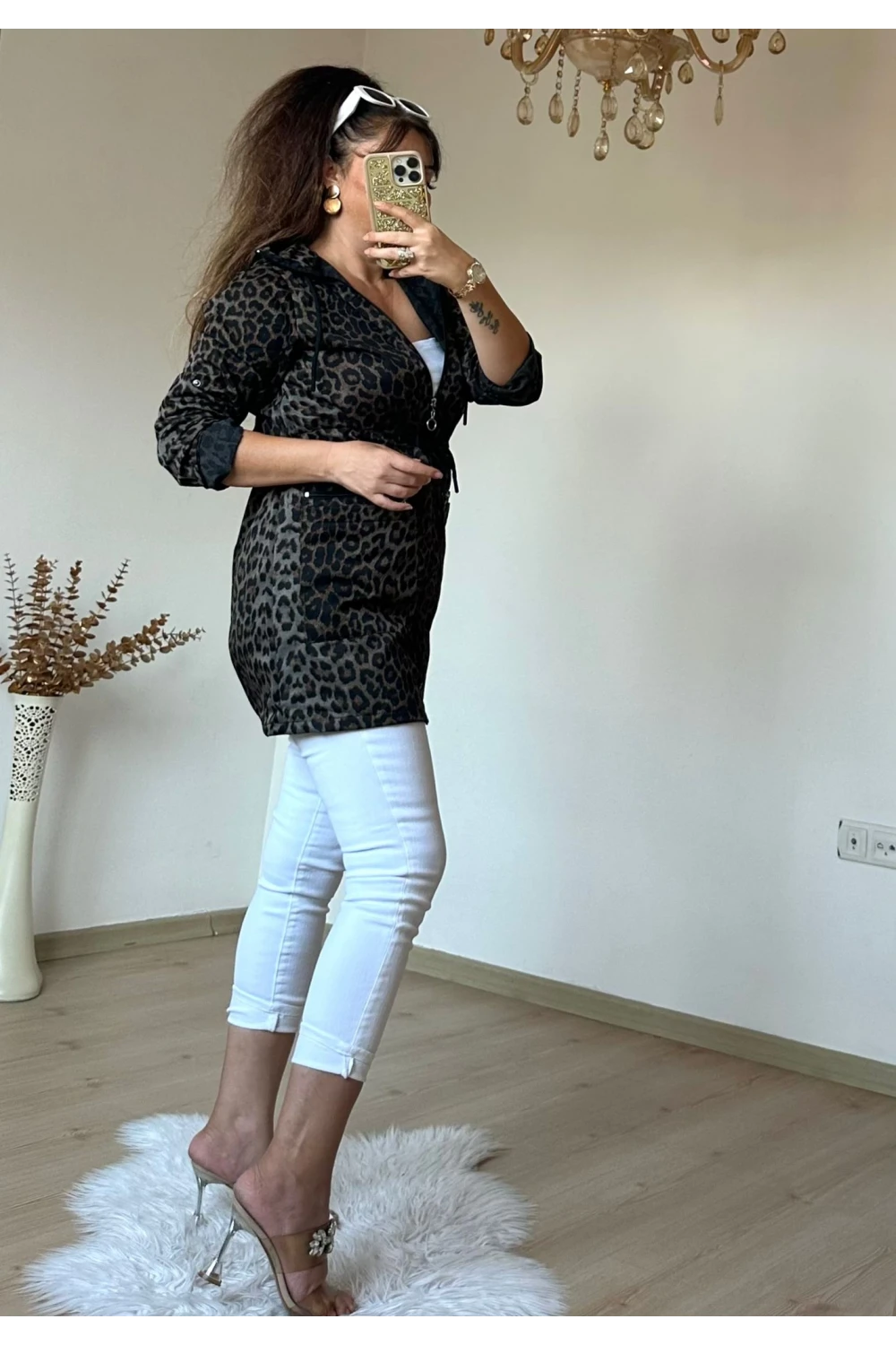 Leopar Mevsımlık Trençkot