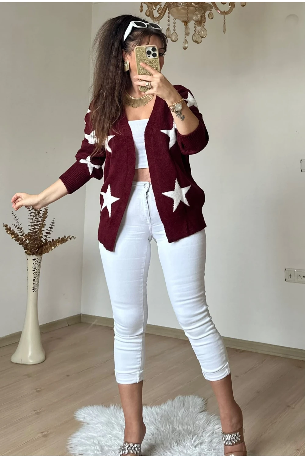 Yıldız Triko Hırka Bordo