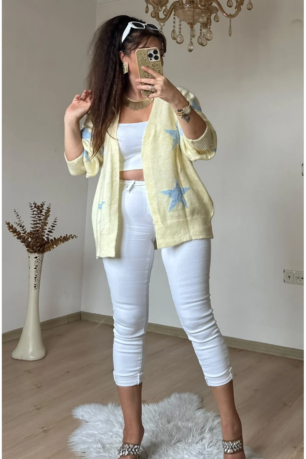 Yıldız Triko Hırka Sarı