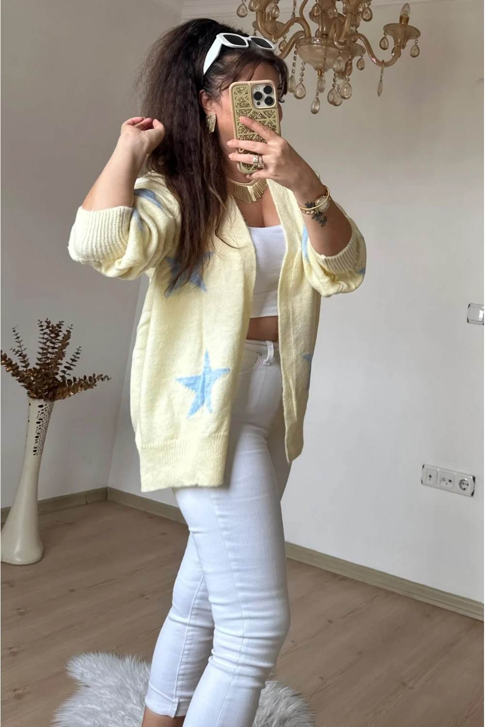 Yıldız Triko Hırka Sarı