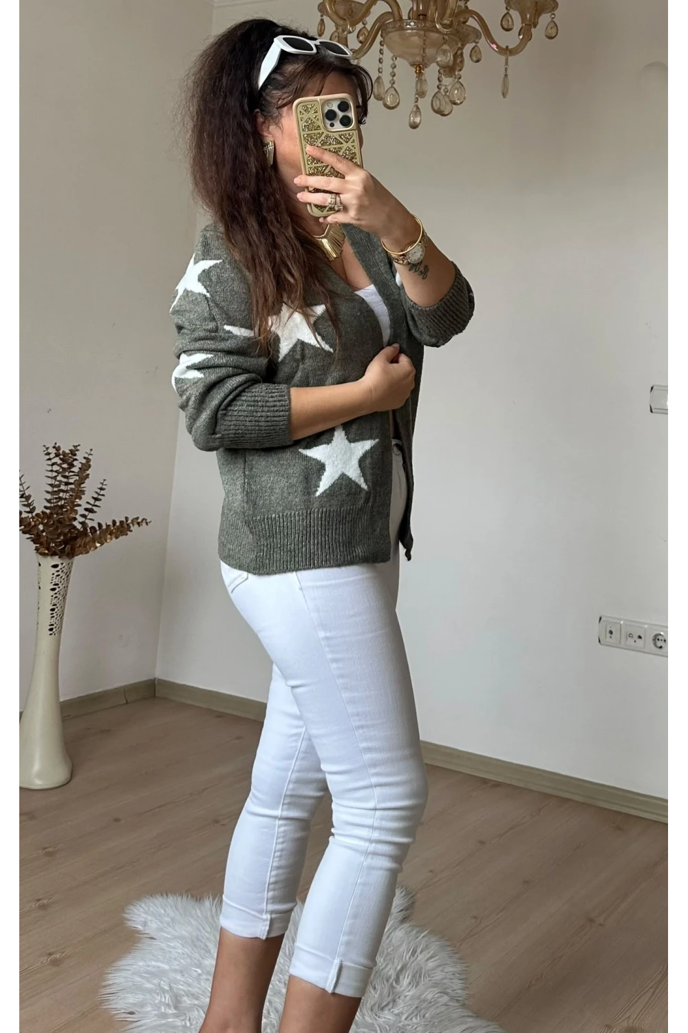Yıldız Triko Hırka Yeşil