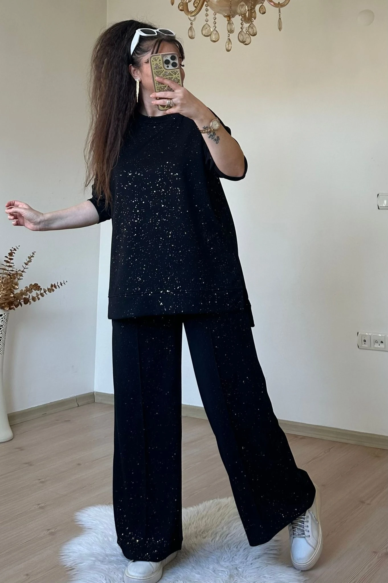 Simli Spor Takım Siyah