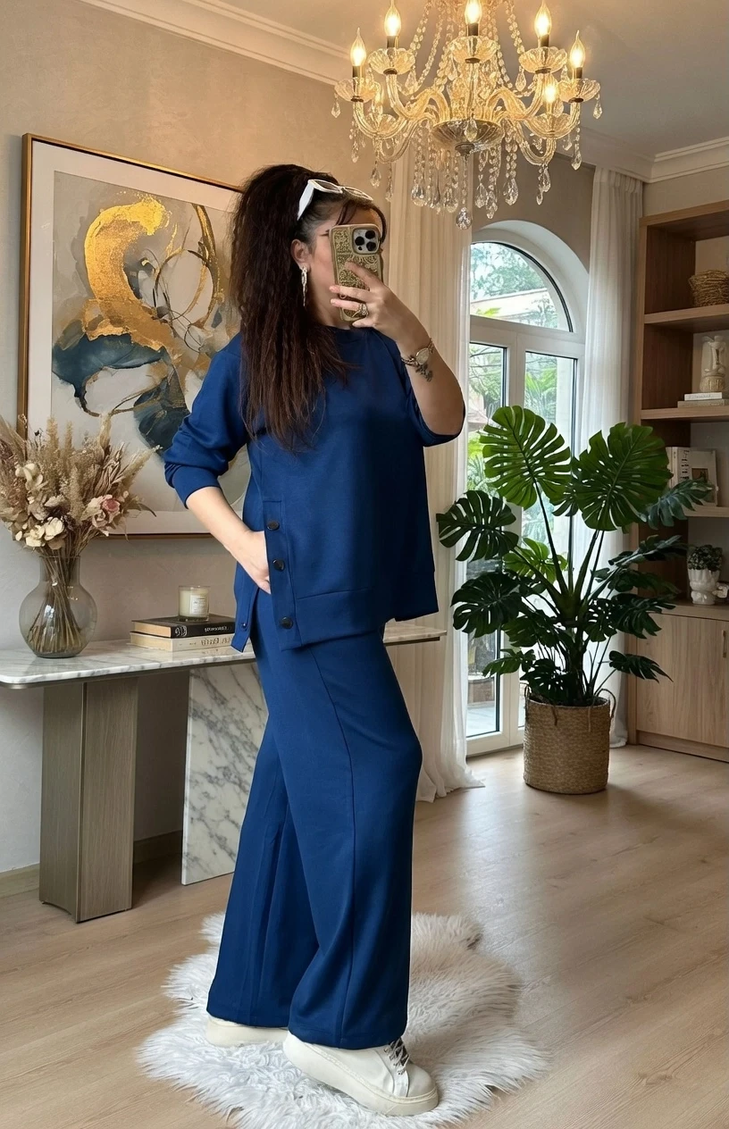 Bol Paça Çıtçıtlı Takım Mavi