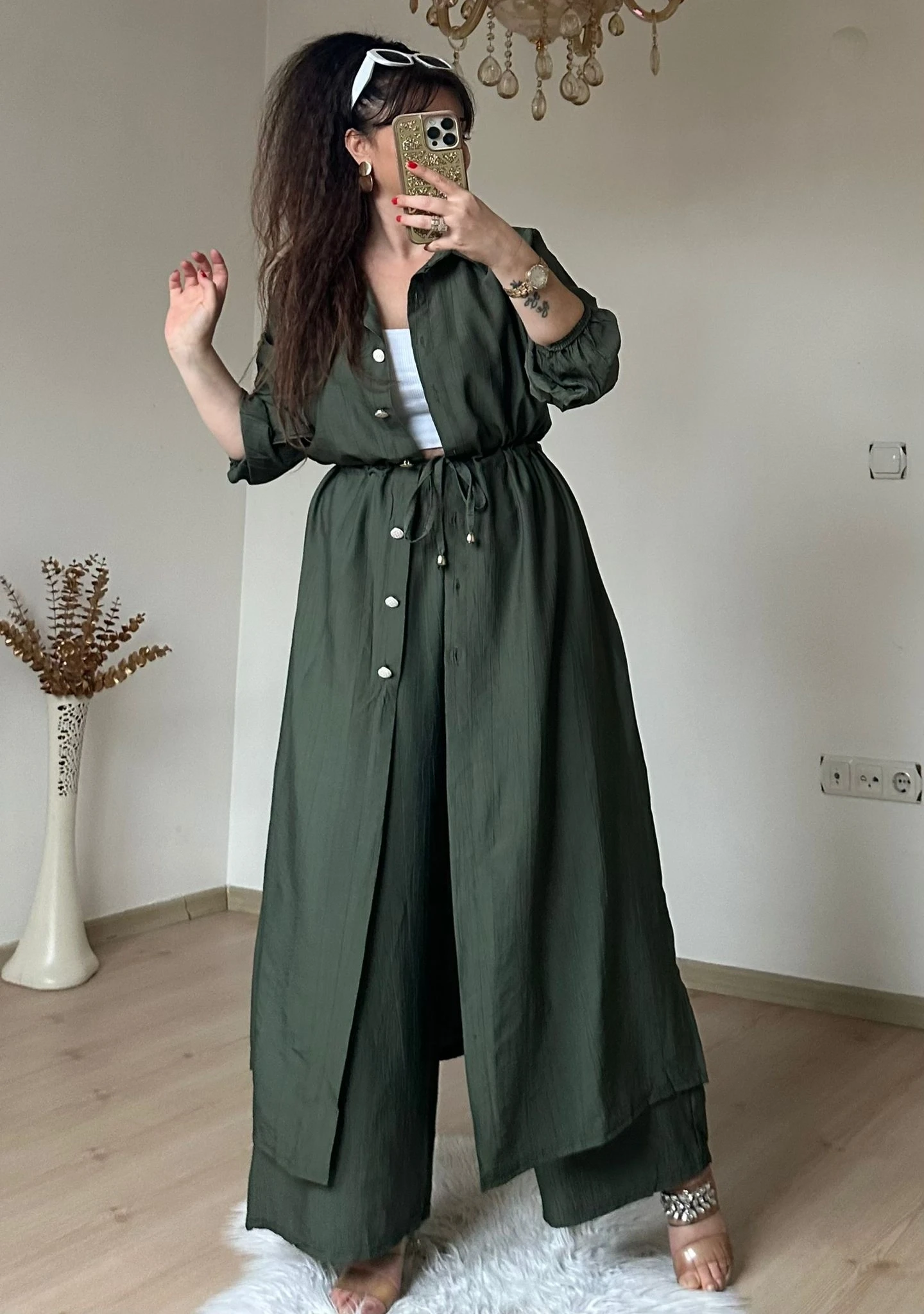 Bel Bağcıklı Tunık Takım Haki