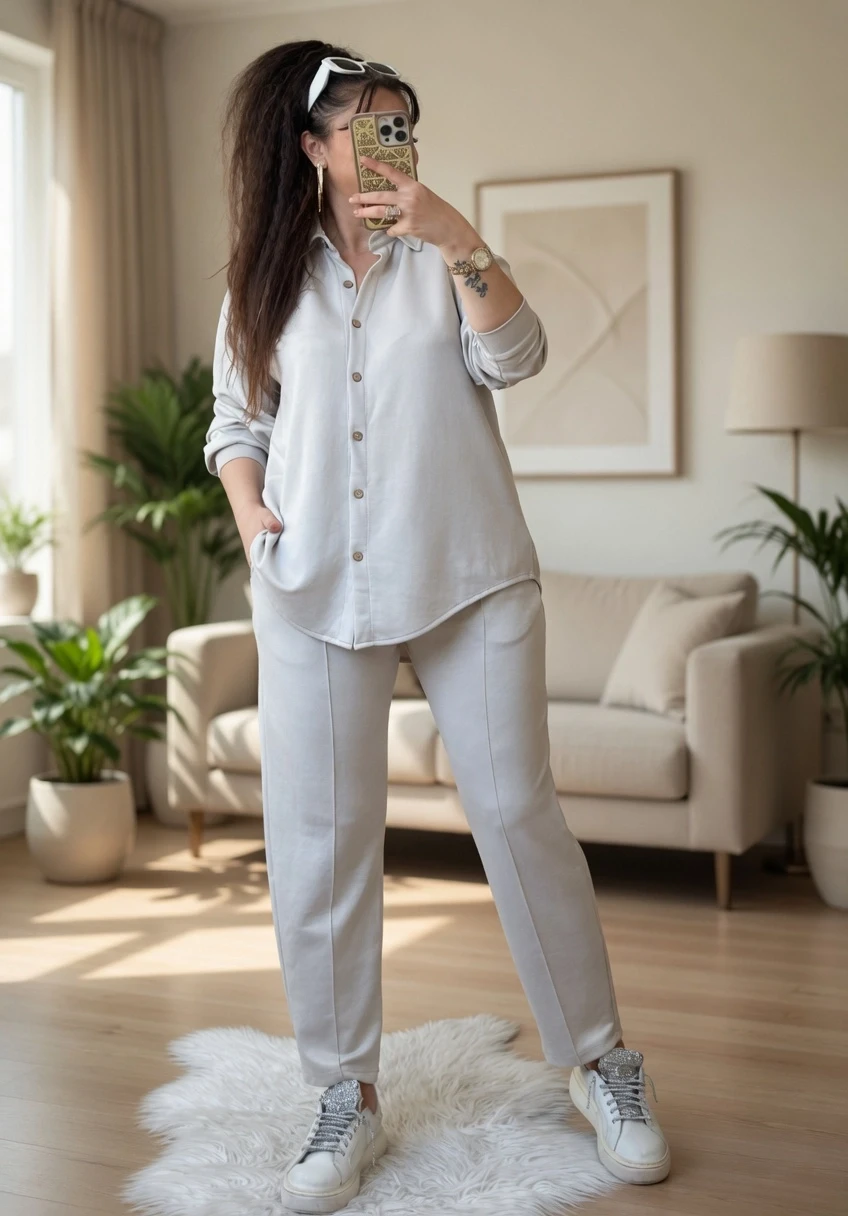 Gomleklı Spor Takım Bej