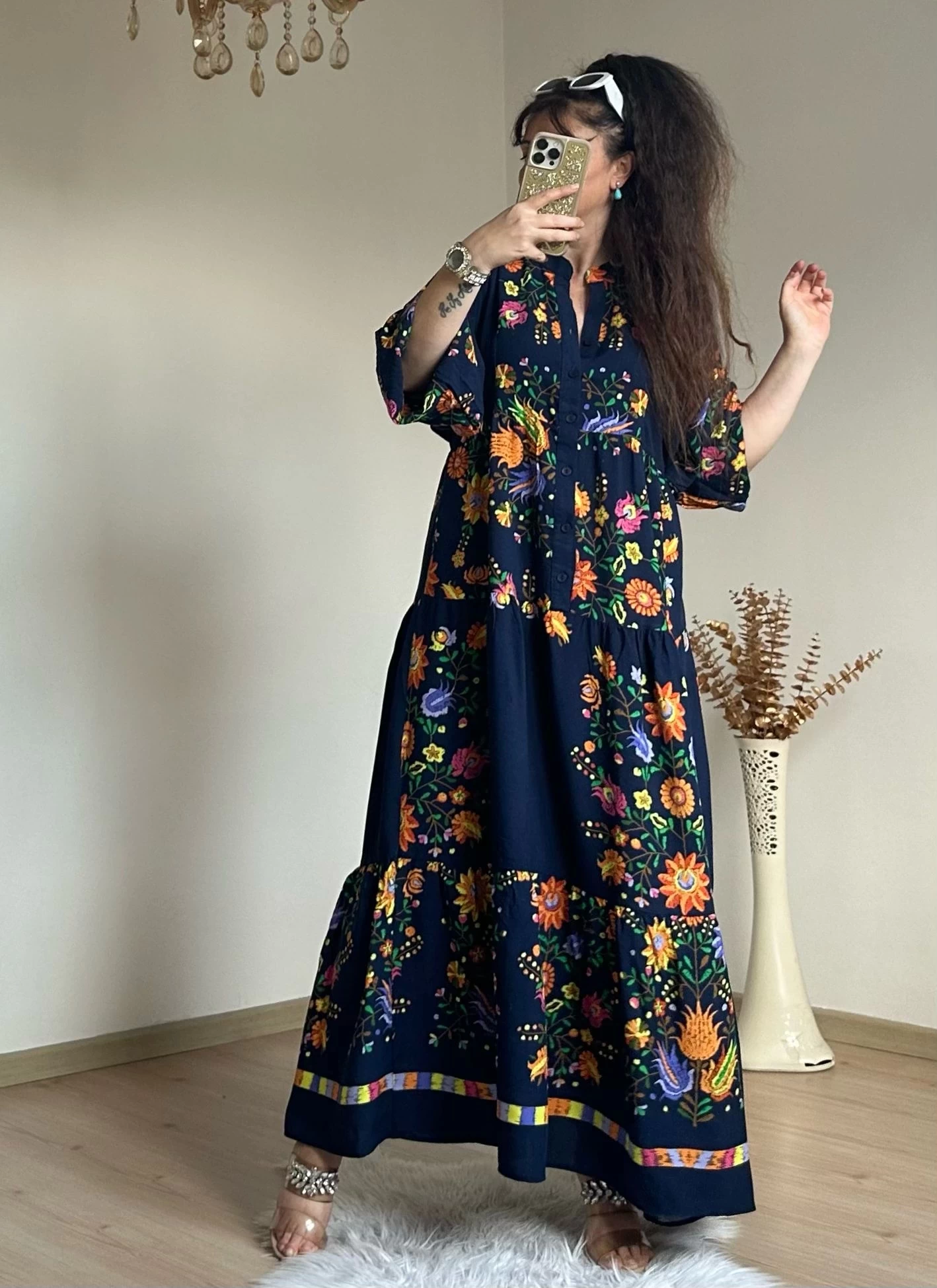 Bahar Elbise Lacivert