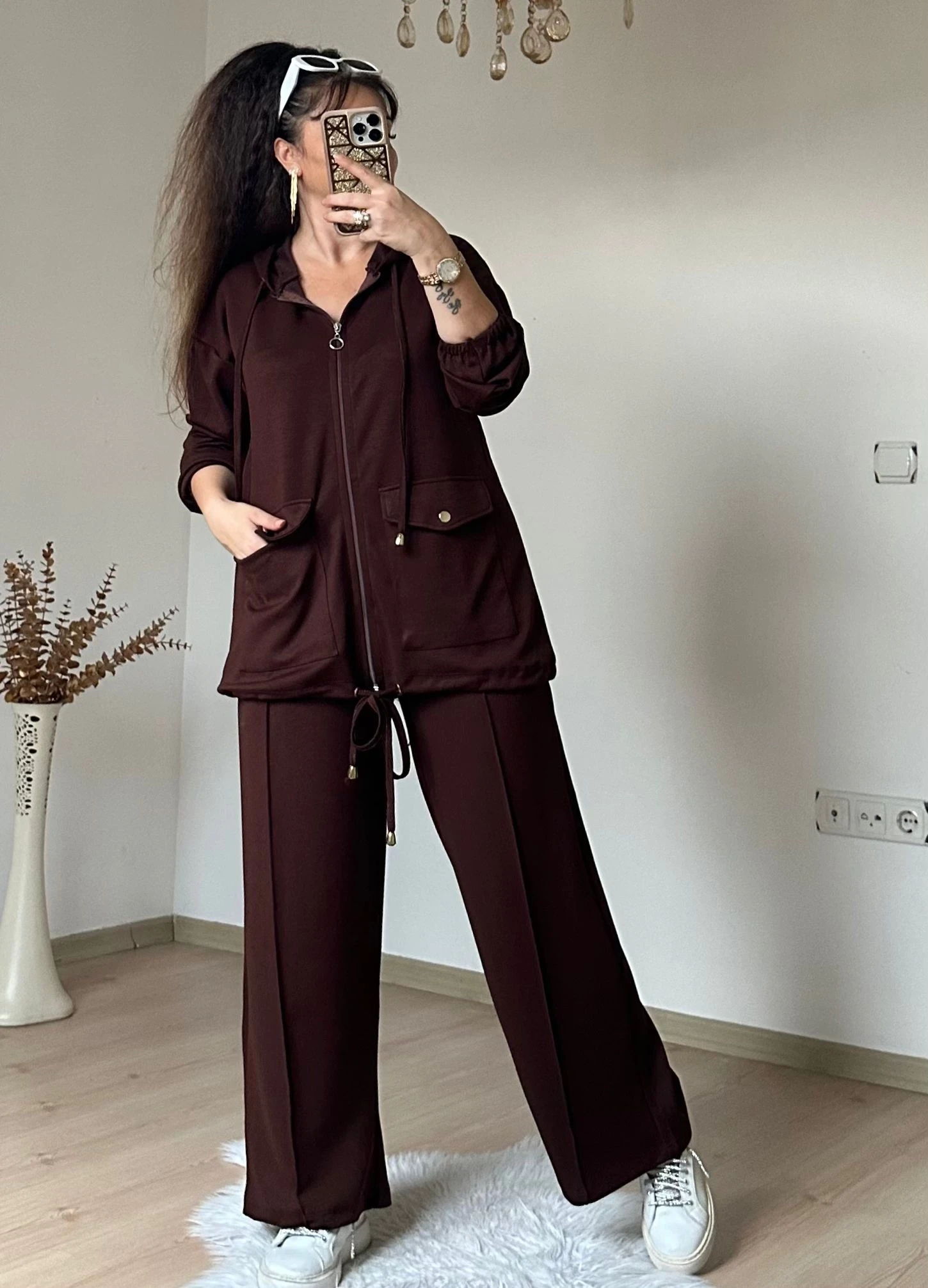 Fermuarlı Spor Takım Acı Kahve