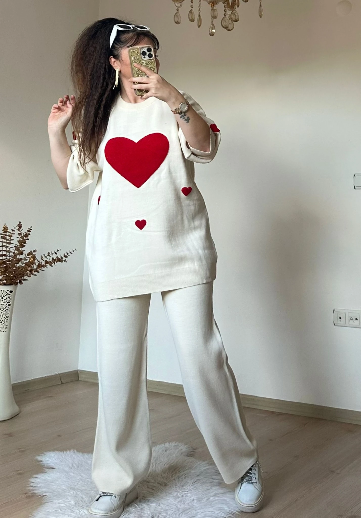 Kalpli Aşk Takım Krem