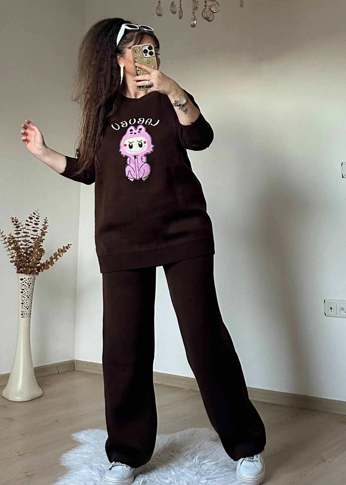 Karakter Baskılı Tiriko Takım Kahve