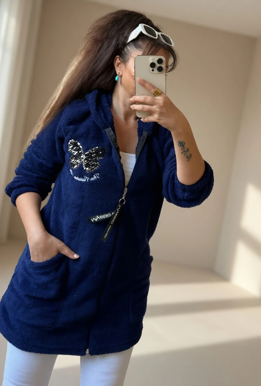 Pullu Kelebek Pelus Mont Lacivert