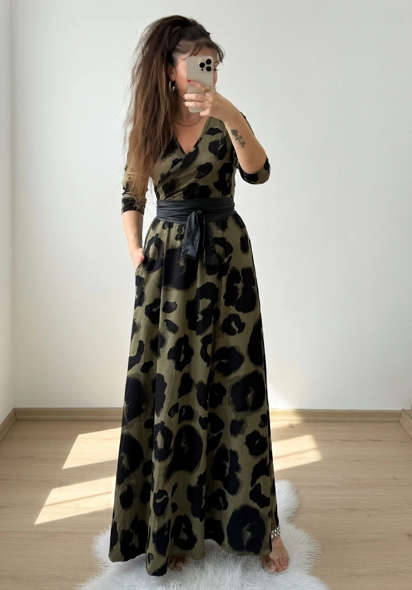 Tam Boy kamuflaj Desen Elbise