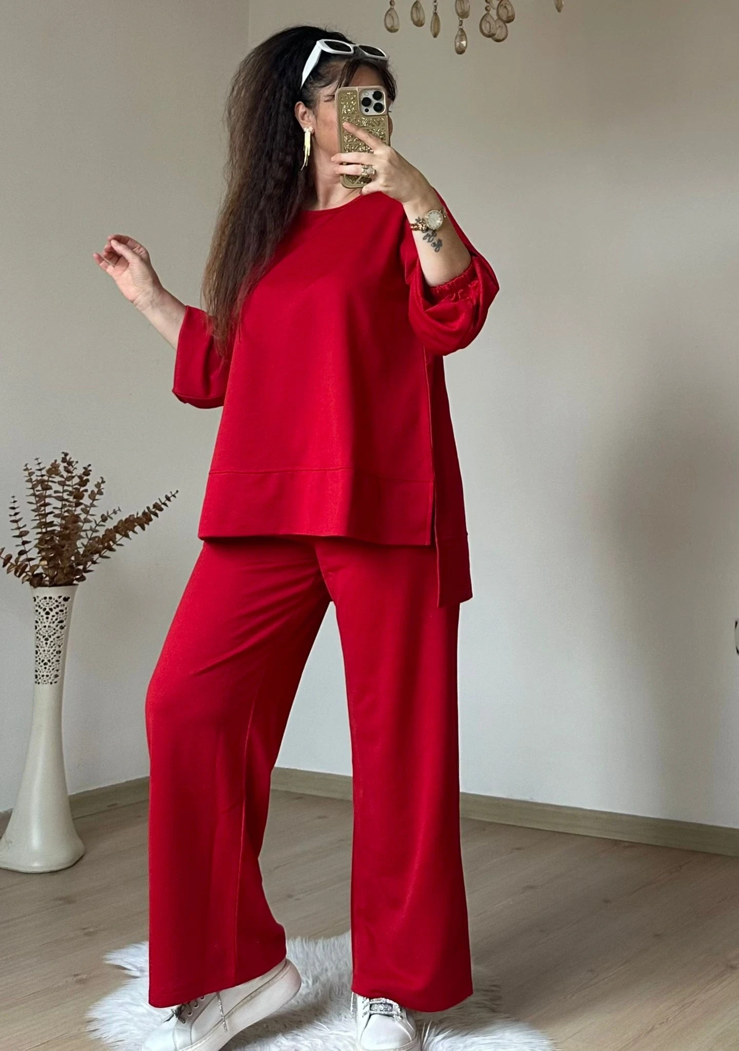 Yan Yırtmaçlı Spor Takım Kırmızı