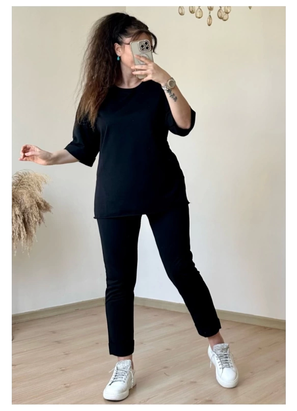 Duble Paça Takım Siyah