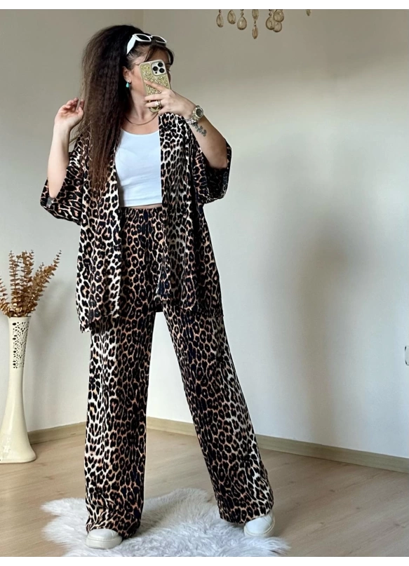 Leopar Kimono Takım