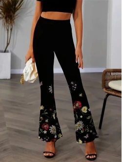 Çiçekli Tayt Pantalon