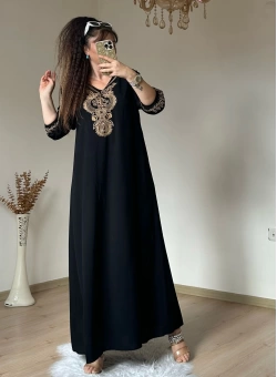 Gold nakış ıslemelı elbise