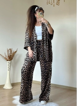 Leopar Kimono Takım