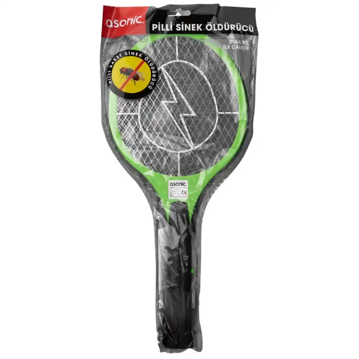 Asonıc As-a22, Yeşil, 2000v, Raket Tipi, Kalem Pilli, Sinek Öldürücü