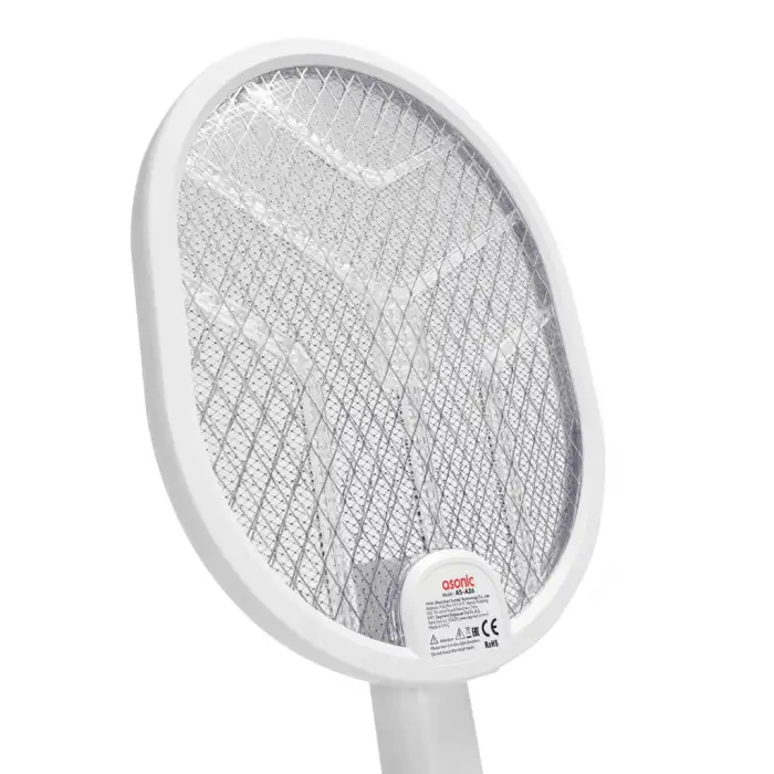 Asonıc As-a26, Beyaz, 3000v, Raket Tipi, Uv Mor Işıklı, 1200mah, Bataryalı, Şarj Edilebilir, Katlanabilir, Sinek Öldürücü