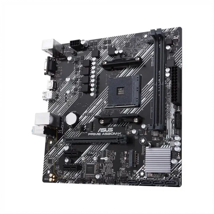 Asus Prıme A520m-k, 2xddr4, 1x M.2, D-sub, Hdmı, Am4 Soket Anakart