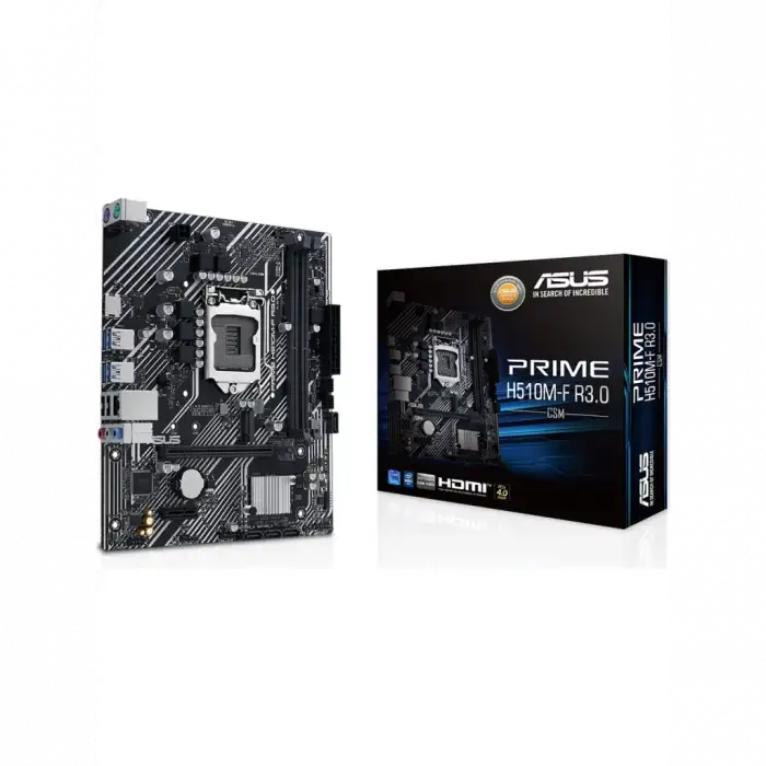 ASUS PRIME H510M-F R3.0-CSM, 2xDDR4, M.2, HDMI, 10-11.Nesil, LGA1200 Soket, Anakart