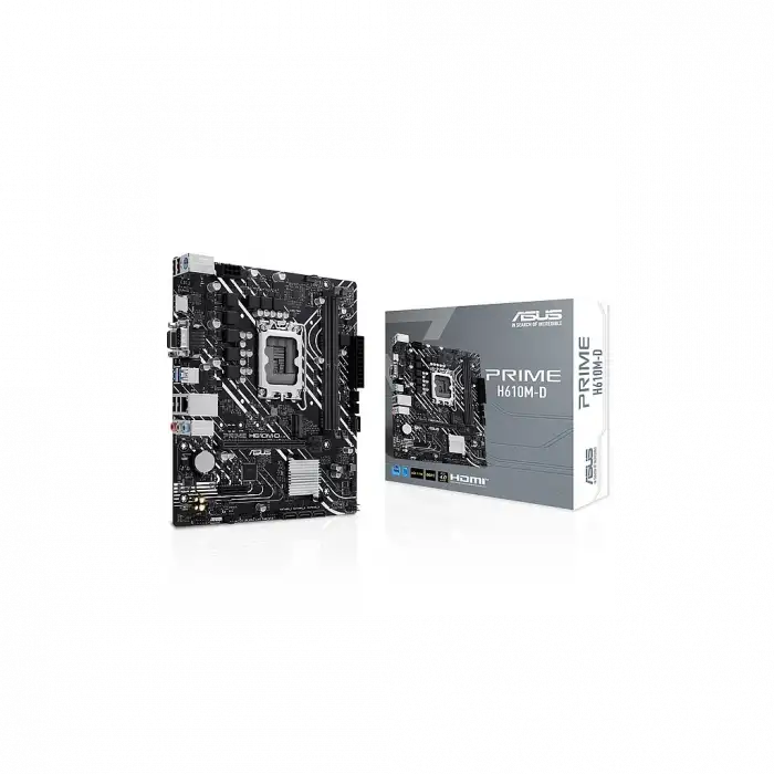 Asus Prıme H610m-d, 2xddr5, M.2, D-sub, Hdmı, Rs232 Port, 12-13.14.nesil, Lga1700 Soket, Anakart