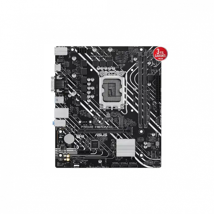 Asus Prıme H610m-d, 2xddr5, M.2, D-sub, Hdmı, Rs232 Port, 12-13.14.nesil, Lga1700 Soket, Anakart