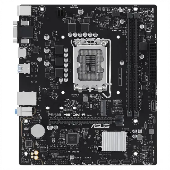 Asus Prıme H610m-r-sı, 2xddr5, M.2, D-sub, Dp, Hdmı, 12-13.14.nesil, Lga1700 Soket, Anakart